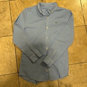 Vineyard Vines Boys Checked Button Down Long Sleeves shirt - Médium (12-14)